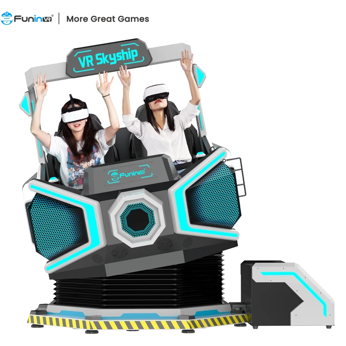 VR Flight Simulator – Two-Seat 360° Spinning Skyship – MNX-CVR-SKYSHIP-2S – photo 1 of 12