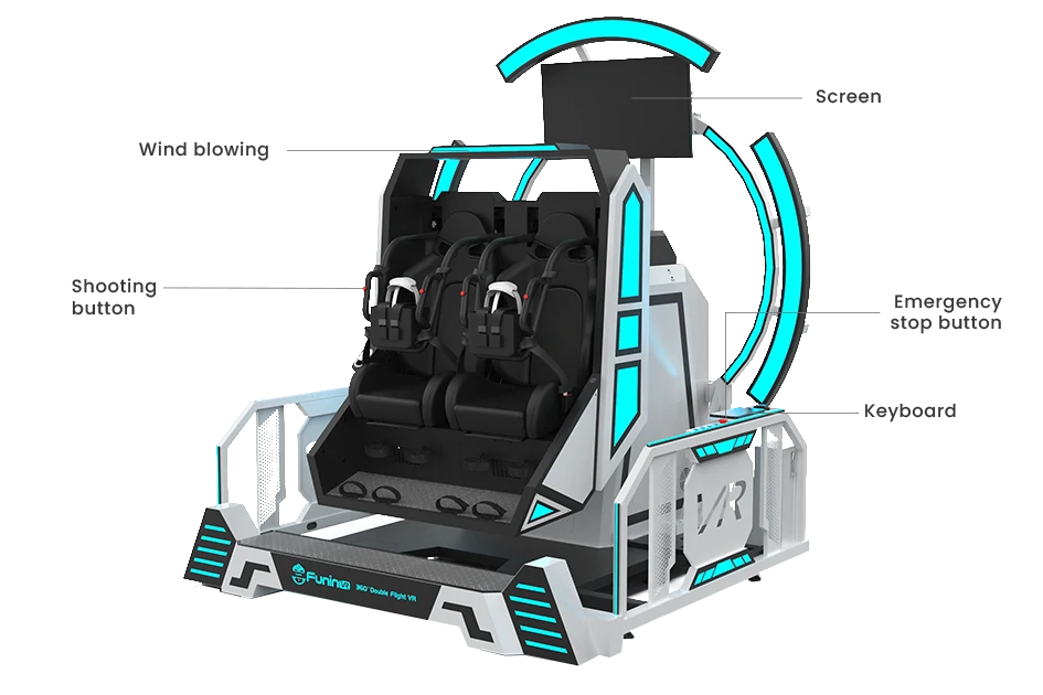 360 Flight Simulator – Two-Seat Rotating VR Flight Cabin – MNX-CVR-FLIGHT360-2S – photo 1 of 11
