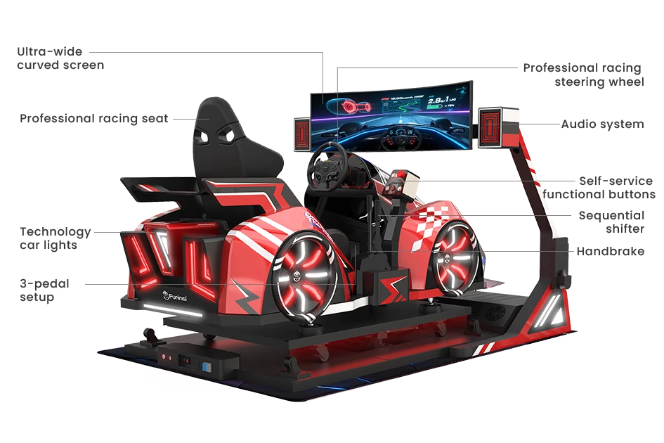 Racing Arcade Machine – Drift Motion Seat with 49" Curved Screen – MNX-CVR-RACE49-1S – photo 1 of 11