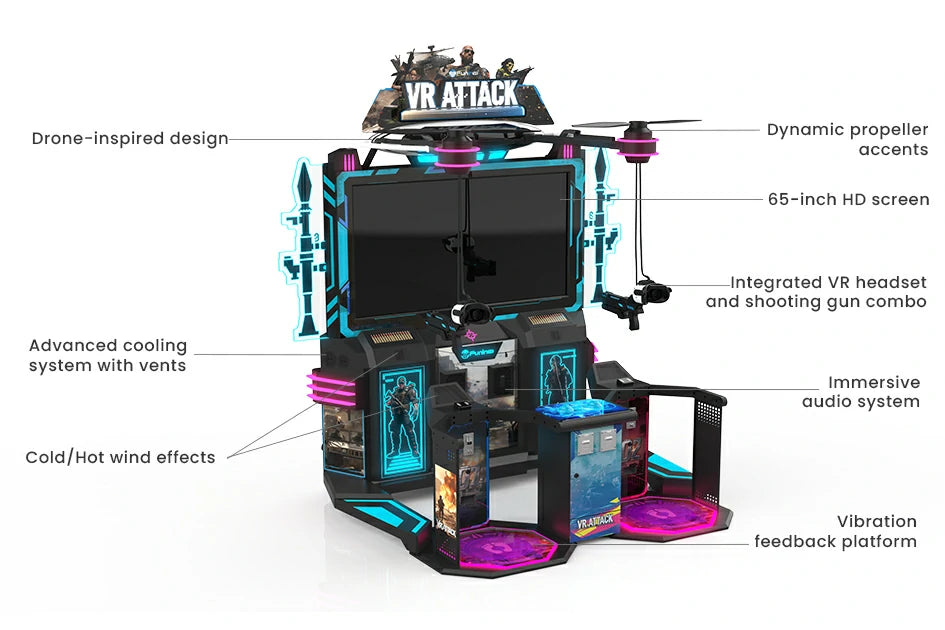 VR Game Machine – Two-Player Tactical Shooting Station – MNX-CVR-TACT-2P – photo 1 of 6