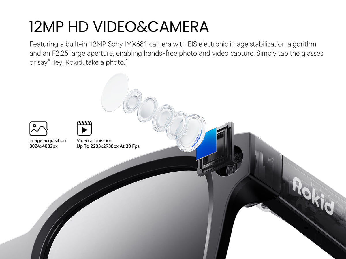 Smart Glasses with Camera – 38.5 g Display-Free AI Glasses, 12 MP, 3K Video – smart glasses with camera – photo 5 of 16