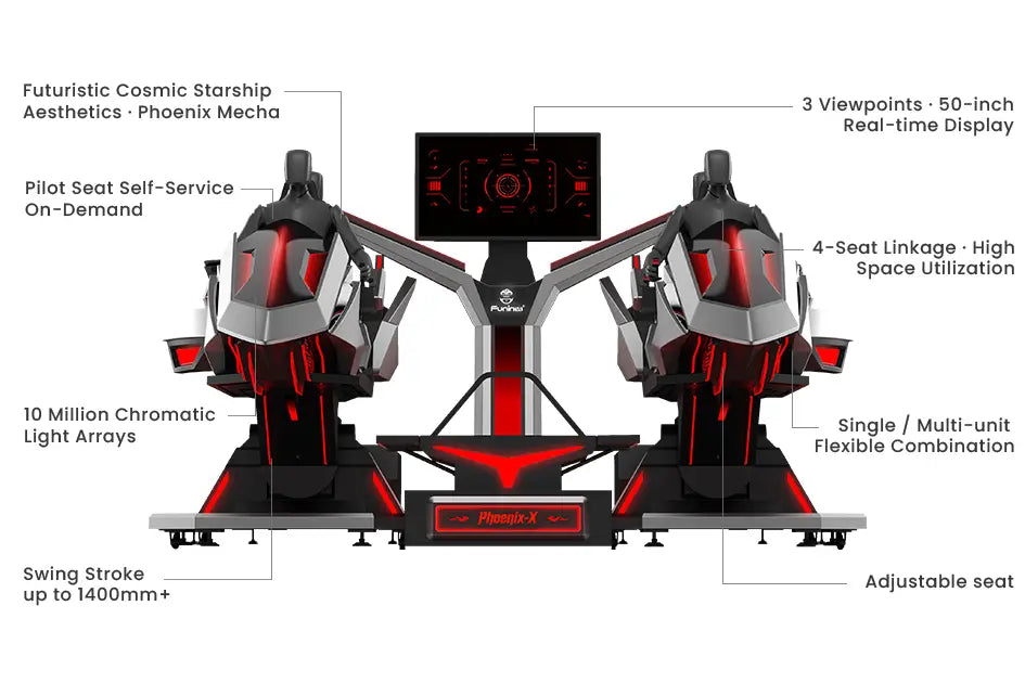 VR Spaceship Simulator – Four-Seat Sci-Fi Motion Mecha – MNX-CVR-SPACESHIP-4S – photo 2 of 17