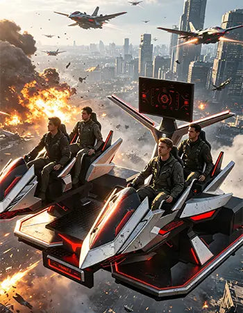 VR Spaceship Simulator – Four-Seat Sci-Fi Motion Mecha – MNX-CVR-SPACESHIP-4S – photo 10 of 17