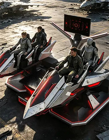 VR Spaceship Simulator – Four-Seat Sci-Fi Motion Mecha – MNX-CVR-SPACESHIP-4S – photo 9 of 17