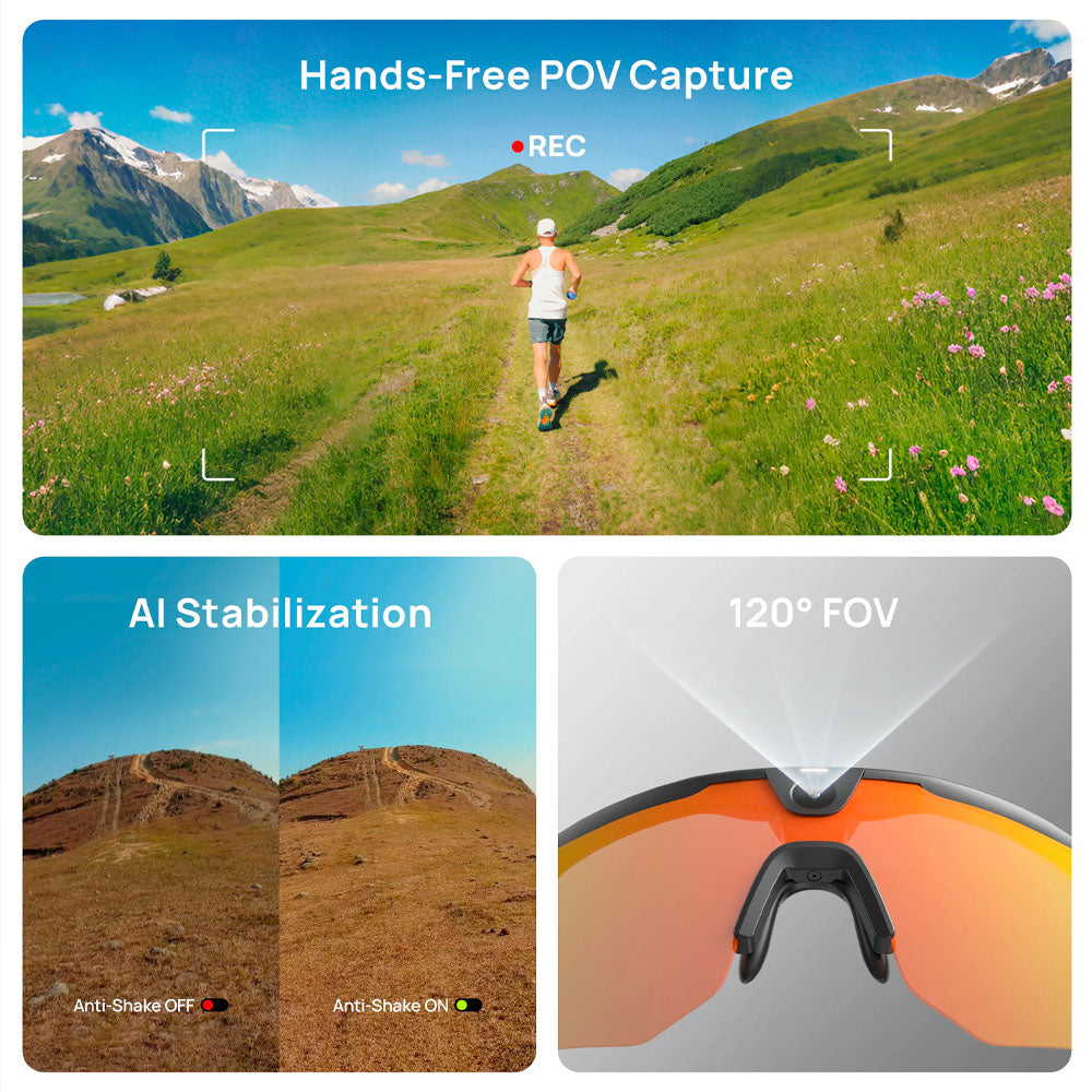 BleeqUp Ranger – Gafas Deportivas con Cámara AI - Lentes Zeiss Metanexus XR