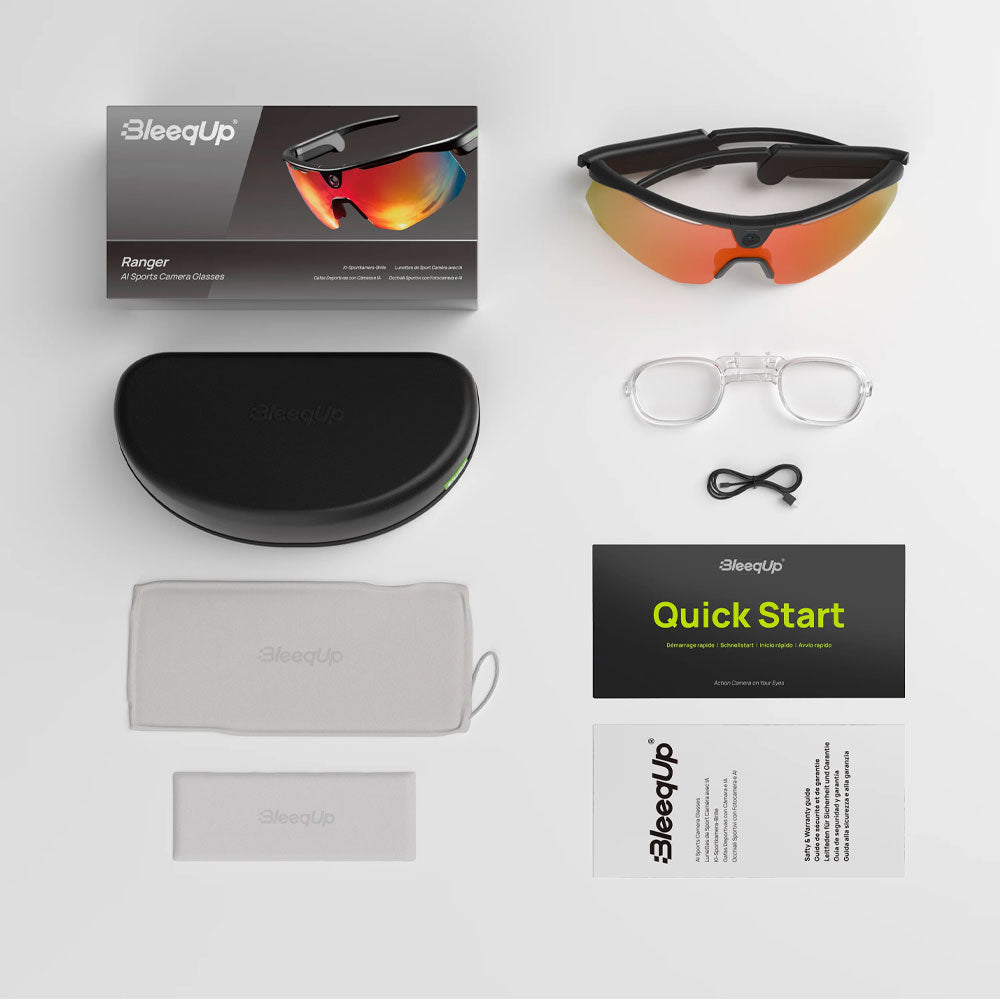 BleeqUp Ranger – Gafas Deportivas con Cámara AI - Lentes Zeiss Metanexus XR