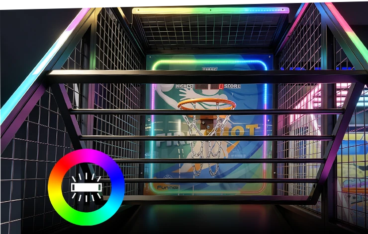 Basketball Arcade Machine – Neon Two-Player Shooter – MNX-CVR-BBALL-NEON – photo 7 of 14