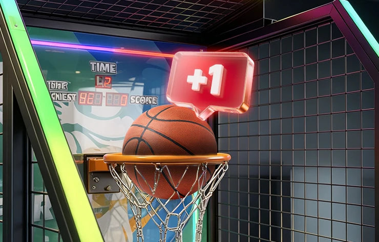 Basketball Arcade Machine – Neon Two-Player Shooter – MNX-CVR-BBALL-NEON – photo 6 of 14