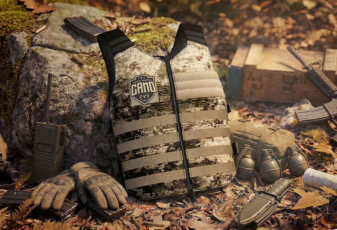 Camo Haptic Vest Bundle – MOLLE Camouflage Vest plus Arm Sleeves – camo haptic vest bundle – photo 12 of 15