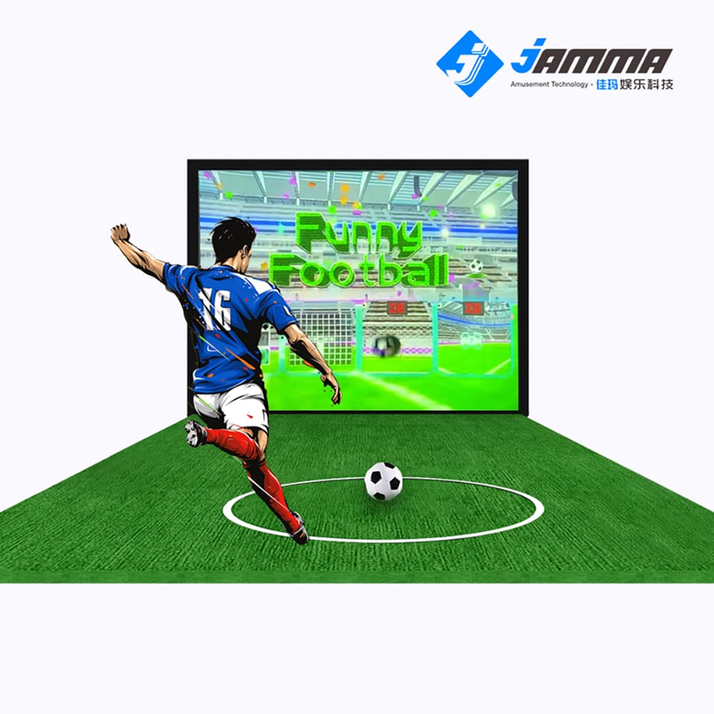 MetaNexusXR interactive projection football simulator: a penalty shootout game. | MetaNexusXR
