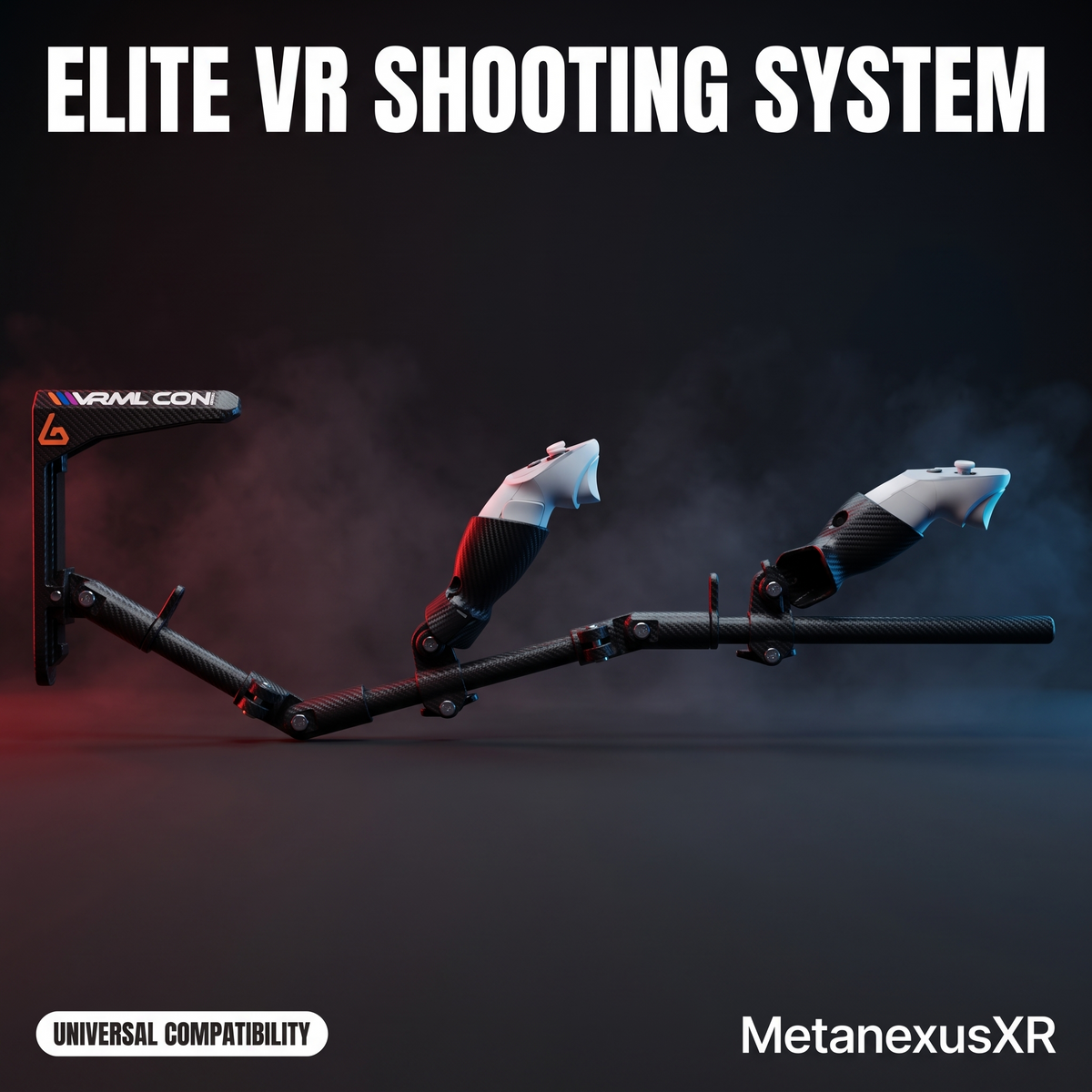Carbon fibre rifle frame detail of the articulated centre section - MetanexusXR