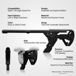 Extended VR rifle stock for Quest 3 on the Sentinel frame - MetanexusXR MNX-GST-SENT-EXJ