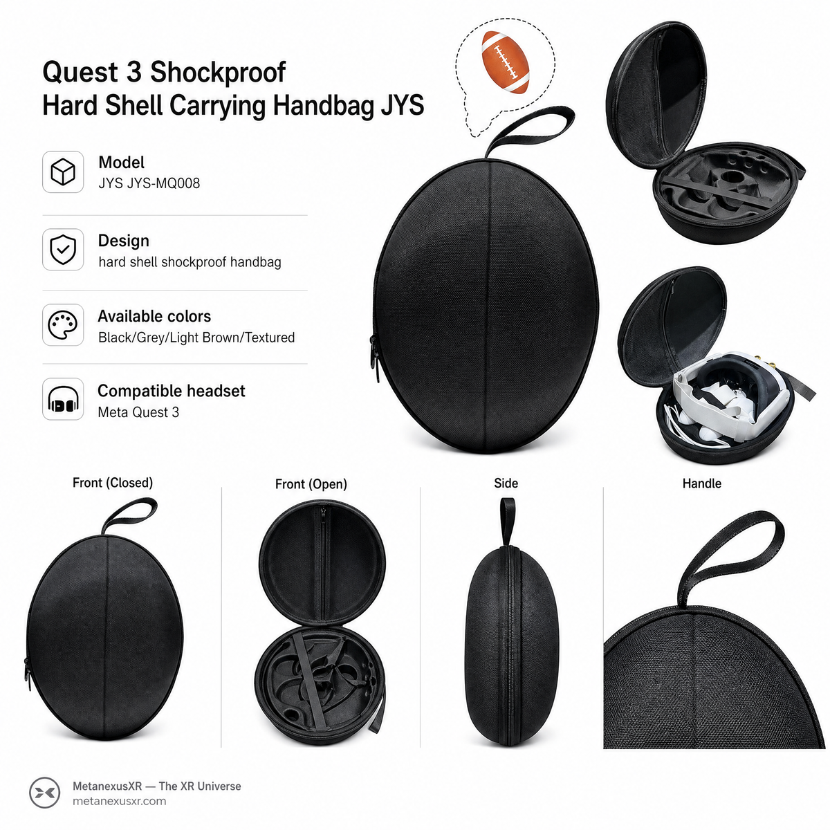 Quest 3 Shockproof Hard Shell Carrying Handbag JYS — MetanexusXR — The XR Universe