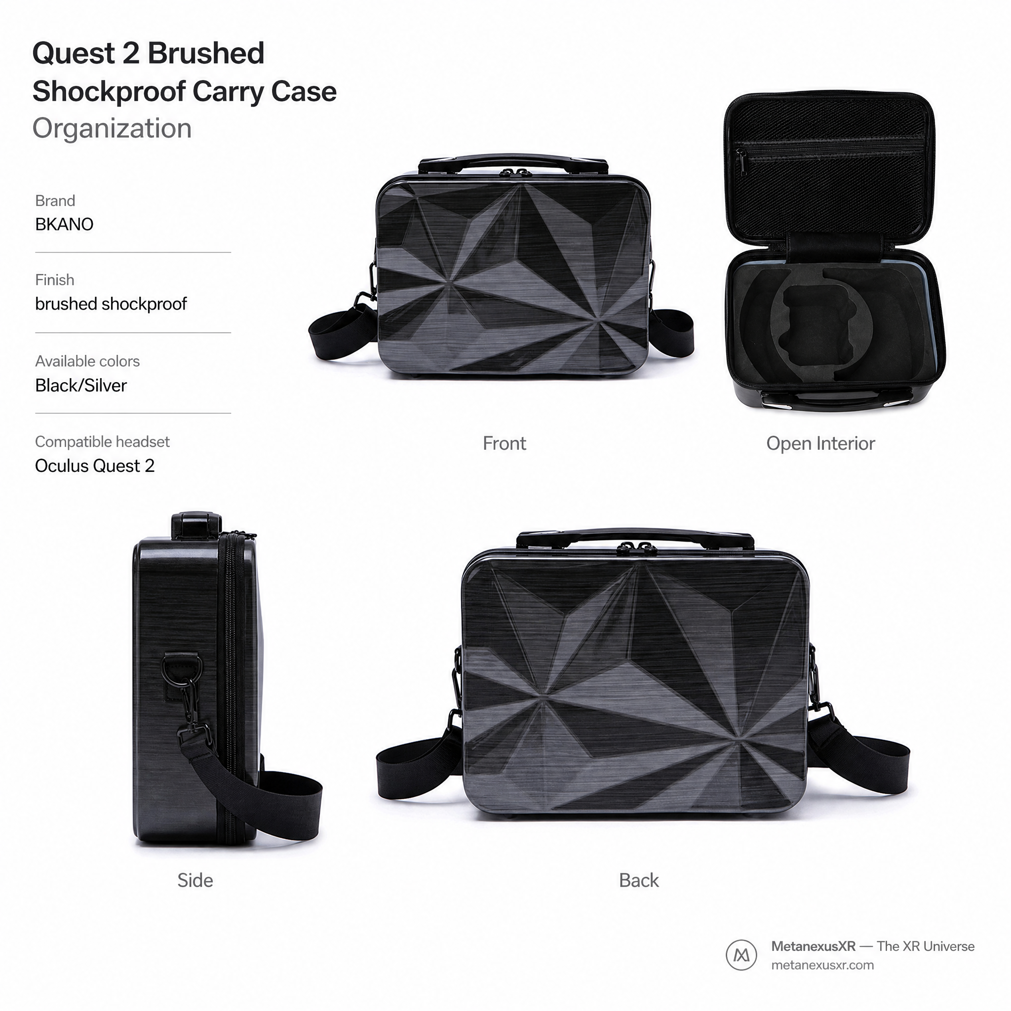 Quest 2 Brushed Shockproof Carry Case Organization — MetanexusXR — The XR Universe