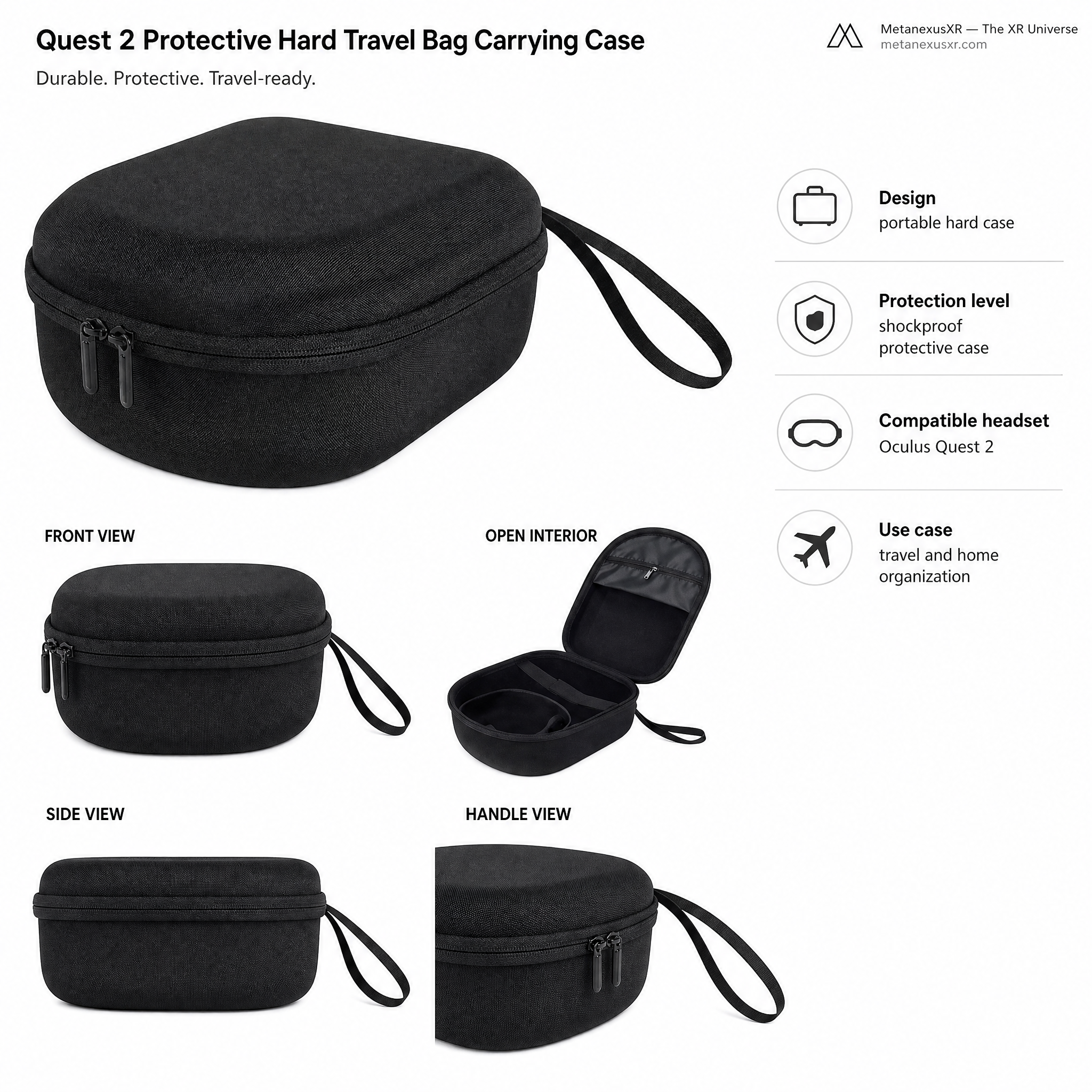 Quest 2 Protective Hard Travel Bag Carrying Case — MetanexusXR — The XR Universe