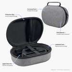 Vision Pro hardshell case with headset and battery pack packed inside - Metanexus XR