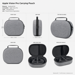 Vision Pro hardshell case product photo, angled view - Metanexus XR