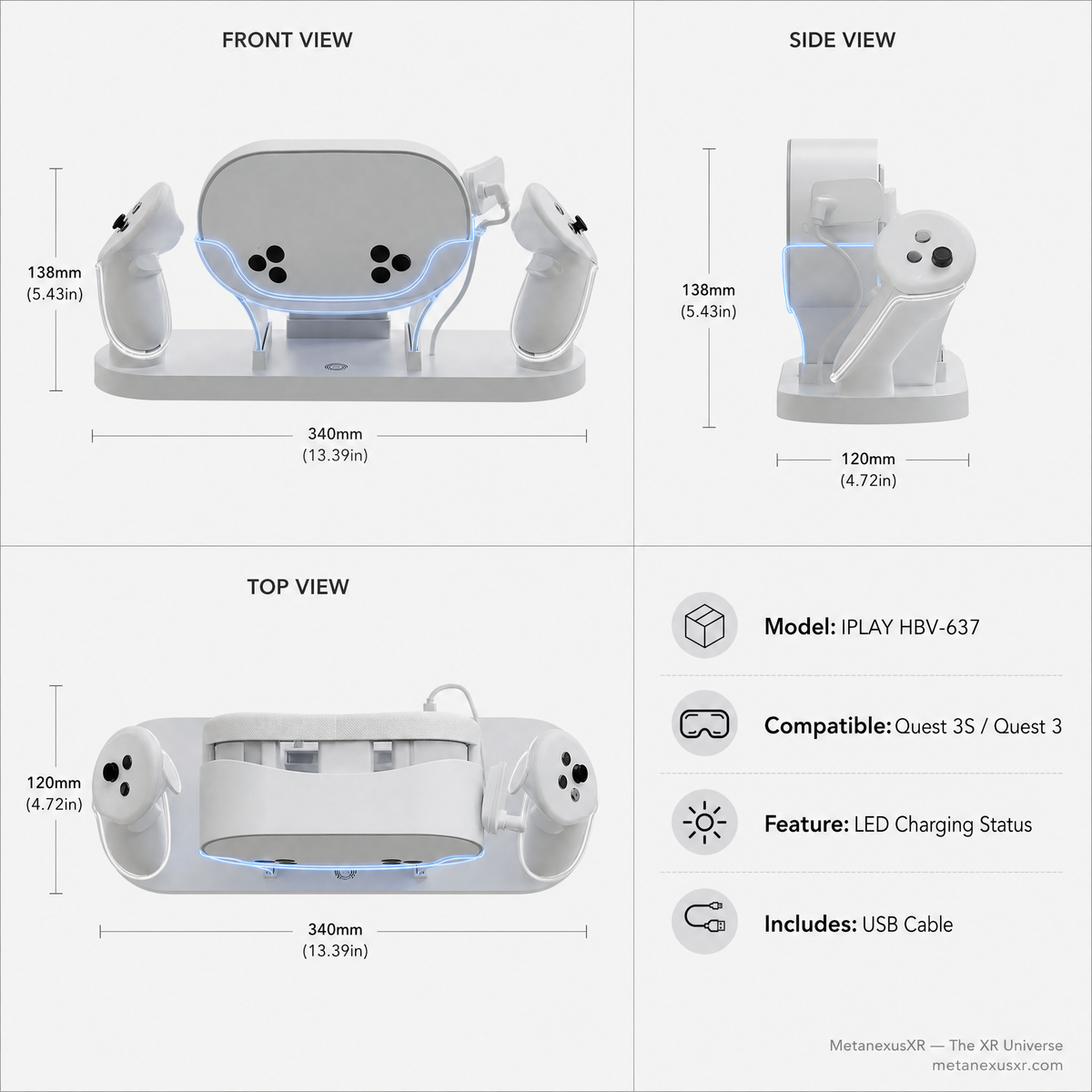 IPLAY HBV-637 dock with controllers charging, SKU 6817000792A