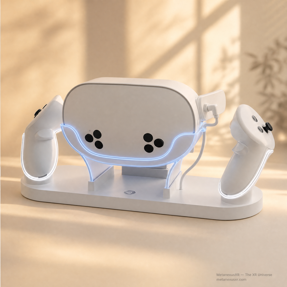 IPLAY HBV-637 dock with Quest 3 headset docked, SKU 6817000792A