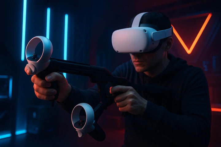 VR Gaming Action Shot