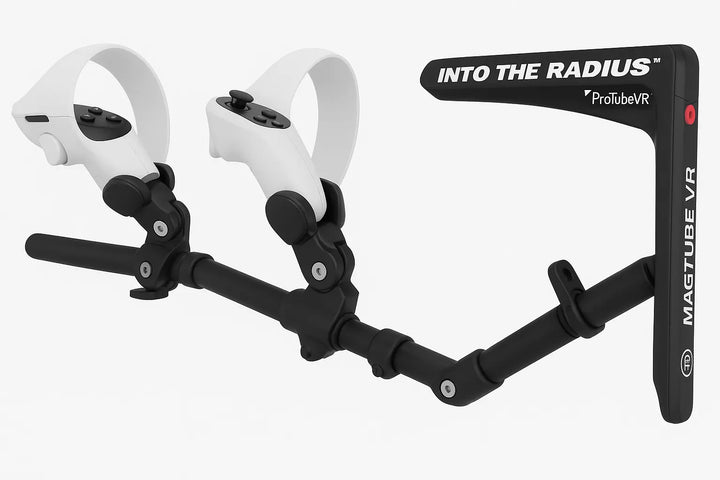 MagTube VR Gunstock for PlayStation VR 2 - Detail View of Controller Mounts and Magnetic System