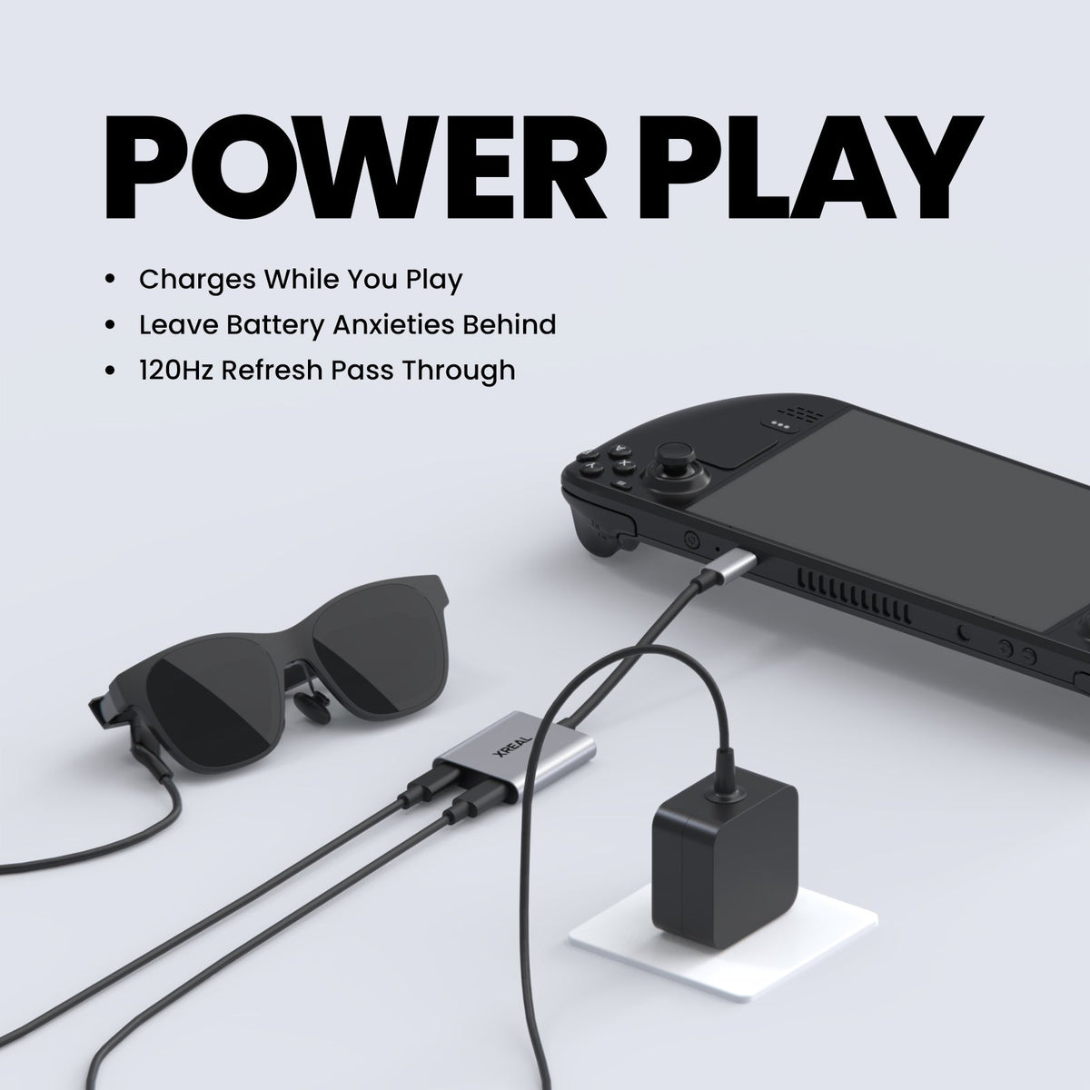 AR Glasses Charging Hub for Steam Deck and Switch – 45 W Pass-Through, 120 Hz – ar glasses for steam deck – photo 5 of 7