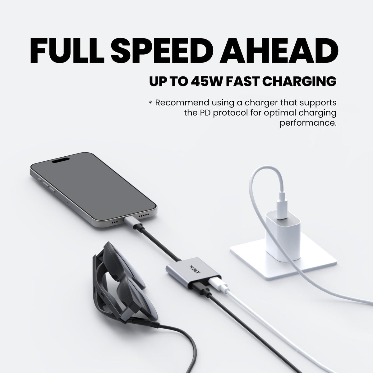 AR Glasses Charging Hub for Steam Deck and Switch – 45 W Pass-Through, 120 Hz – ar glasses for steam deck – photo 6 of 7