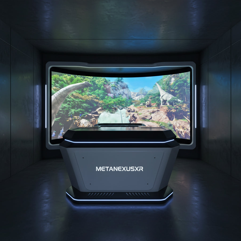 MetaNexusXR's glasses-free 3D orbital cinema: a next-gen immersive dark ride for parks.