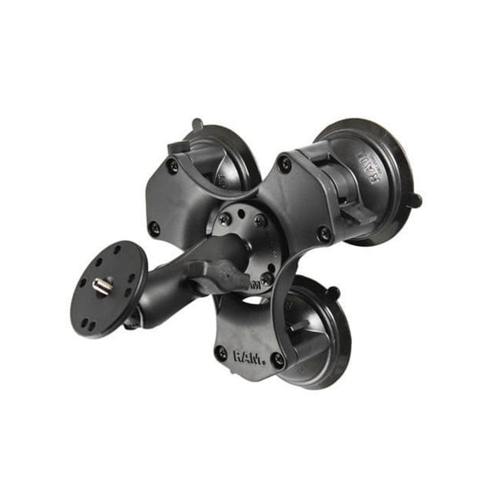 Triple Suction Cup Mount – Twist-Lock Base with 9 cm Arm for 360° Cameras – triple suction cup mount – photo 1 of 1