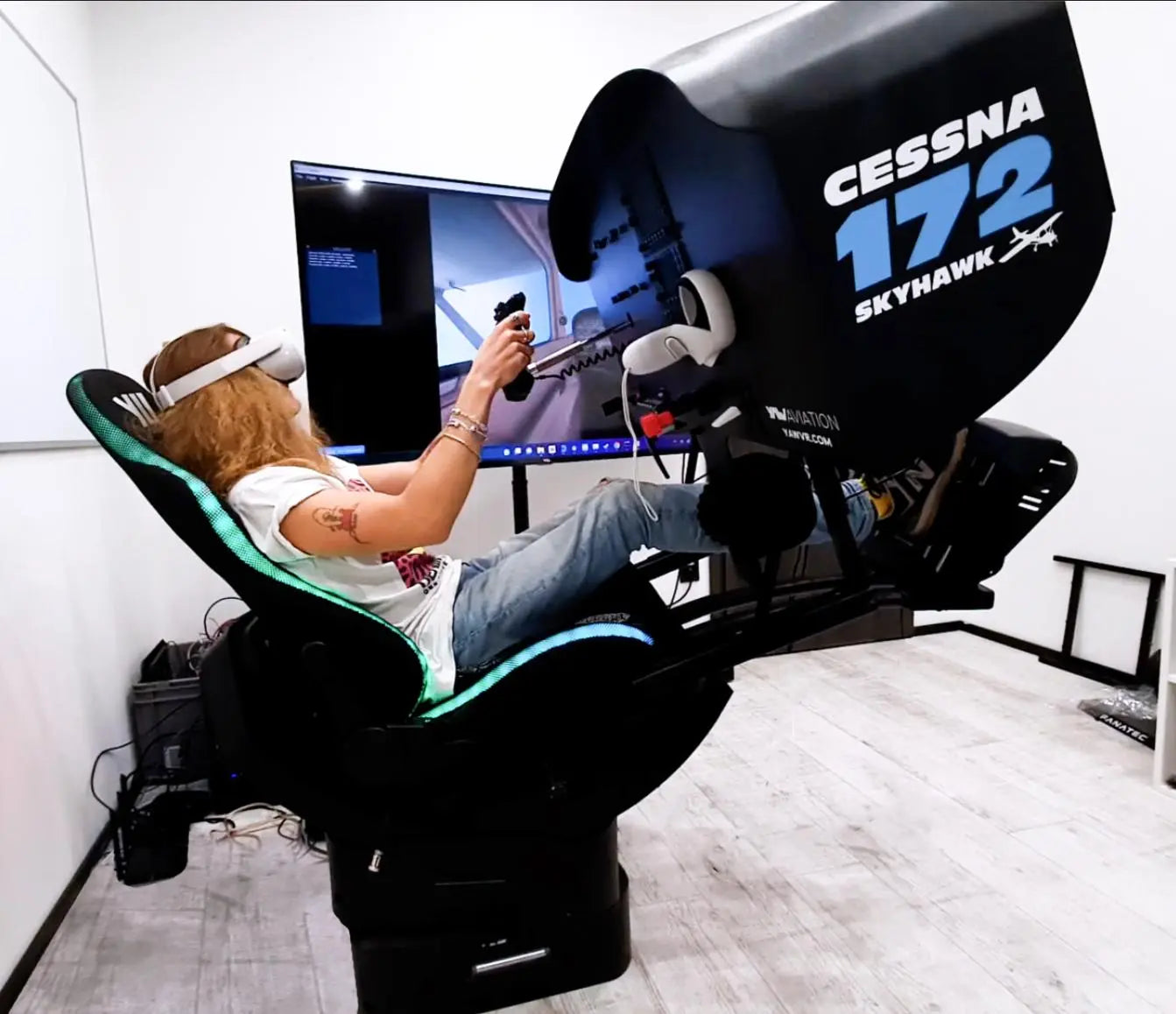 MetaNexusXR's XR flight simulator demonstrating an aircraft's precise yaw control during maneuvers. | MetaNexusXR